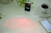 Wireless Red Laser Projection Bluetooth Virtual Keyboard Built-in Display Screen with Mouse Function