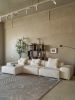 White Fabric Sectional Sofa