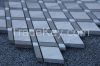 Silver Wood Striation Elegant Mosaic