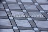 Silver Wood Striation Elegant Mosaic