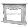 Natrual Marble Natural Stone Carrara White Fireplace