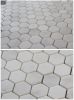 Carrara White MosaicTile White Marble Mosaic 2 Hexagon Polished