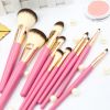 New pink 10 pcs makeup brush set