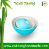 Bamboo bowl with various colors, 100% handmade in Vietnam