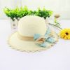 Fashion Handmade Promotional Hollow Straw Hat With Flower Wholesale