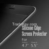 9H hardness 2.5D round edge silicone covered edge tempered glass screen protector for iphone 6