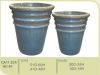 Glazed ceramic flower pots