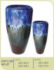 Glazed ceramic flower pots