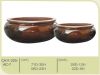 Glazed ceramic pottery bowl