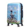 WAO new fashion in 2016 printing abs pc trolley luggage set