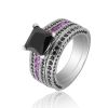 925 Silver Sterling Ring Set for Women and men pave setting