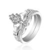 925 Silver Sterling rings set for women and men with top quality AAA CZ