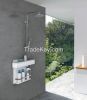 Cebien Shower Set - 'UP-F' - Mixer Shower System with Rain Shower Head & Hand Shower and Wall-Mounted Shelf