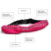 OEM  two pouches fitness water resistant running belt waist bag