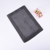 Dark Grey Memory Foam Design Coral Fleece Bath Mat