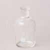 HUAOU Reagent bottle, clear glass, narrow mouth with ground-in glass or plastic stopper