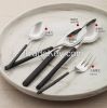 4Pcs Inox Knife Fork Spoon, Stainless China Flatware, Restaurant Cutlery Whole Sets high quality spoon