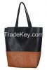 Fashion color block tote bag