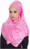 Pink silk wrap hijab w...