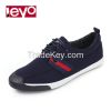 LEYO summer man shoes black or navy color block twill casual shoes fashion lace-up sneaker