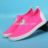 LEYO 2016 SUMMER WOMAN CASUAL SHOES ELASTIC CLOTH WITH PU SLIP-ON SNEAKER