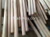 plastic broom, wooden broom handle, broom stick