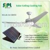 60 inch 30 watt solar panel powered system air conditioning ventilation cooling ceiling fan