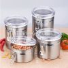 4Pcs Stainless Steel Airtight Kitchen Fresh Box / Storage Box / Canister Set Colorful Kitchen Canister Jar