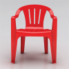 Plastic Armchairs are comfortable and solid designs, use premium materials, variety of shapes F1204 Armchair- Red