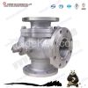 3 way tee stainless steel flange ball valve