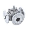 3 way tee stainless steel flange ball valve