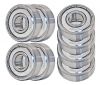 Skateboard Bearings, Double Shielded, Silver