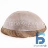 Undetectable super thin skin toupee, human hair toupee for men