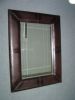 mirror frame with leat...