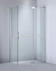 Frameless shower door with custom hinge