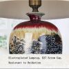 Color Glazed Porcelain Lamp Painted Snow Scenes