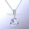 Simple Silver Round Pendant Design For Bracelet Necklace 925 Silver Ch