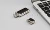 Black Leather Stick USB Flash drive with emboss Logo