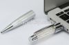 Popular promotion 1~64GB pen shaped drive crystal usb flash drive