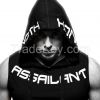 Black Slim Fit Sleeveless Hoodie Gym Wearing