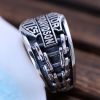 Men's Sterling Silver Biker Ring