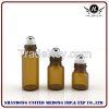 Wholesale 1ml,2ml,3ml amber roll on tube glass bottle with cap and roller