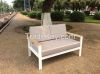 Aluminium Patio Furniture Teak Wood Armrest Sofa