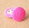 Suede fabric button ro...