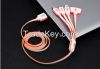 Mobile phone cable USB iphone charging cable cord 4 in 1