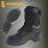 Cow leather black Europe military police boots for army