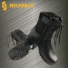 Cow leather black Europe military police boots for army