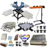 Manual 4 color 4 station t-shirt screen printing machines with carousel table