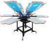 Manual DIY Full set 6 color 6 station t-shirt silk screen printing machine kit all stuff including