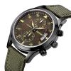 MEGIR Swiss Quartz movement strap watch black waterproof steel wrist watch ML2021G-10